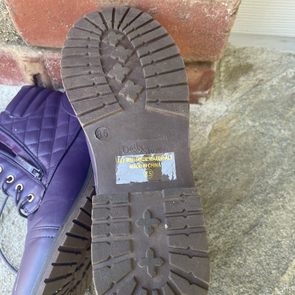 Purple Women's Boots Size 8.5 - Picture 5 of 5